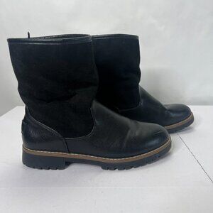 Nautica Sherpa Leather Booties Size 7.5